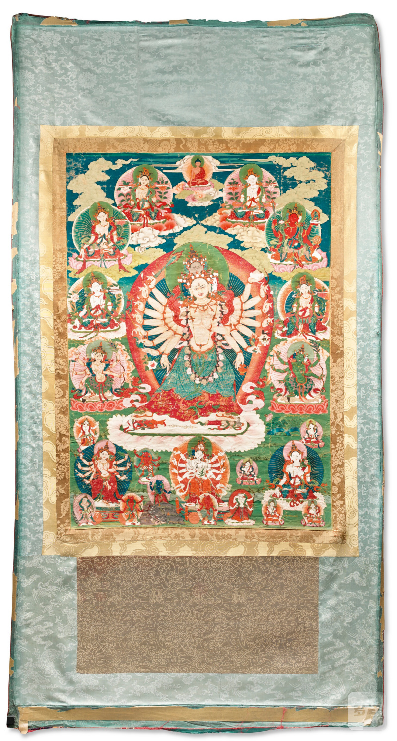 THANGKA REPRÉSENTANT TARA  BHOUTAN, XVIIIE-XIXE SIÈCLE - 图8